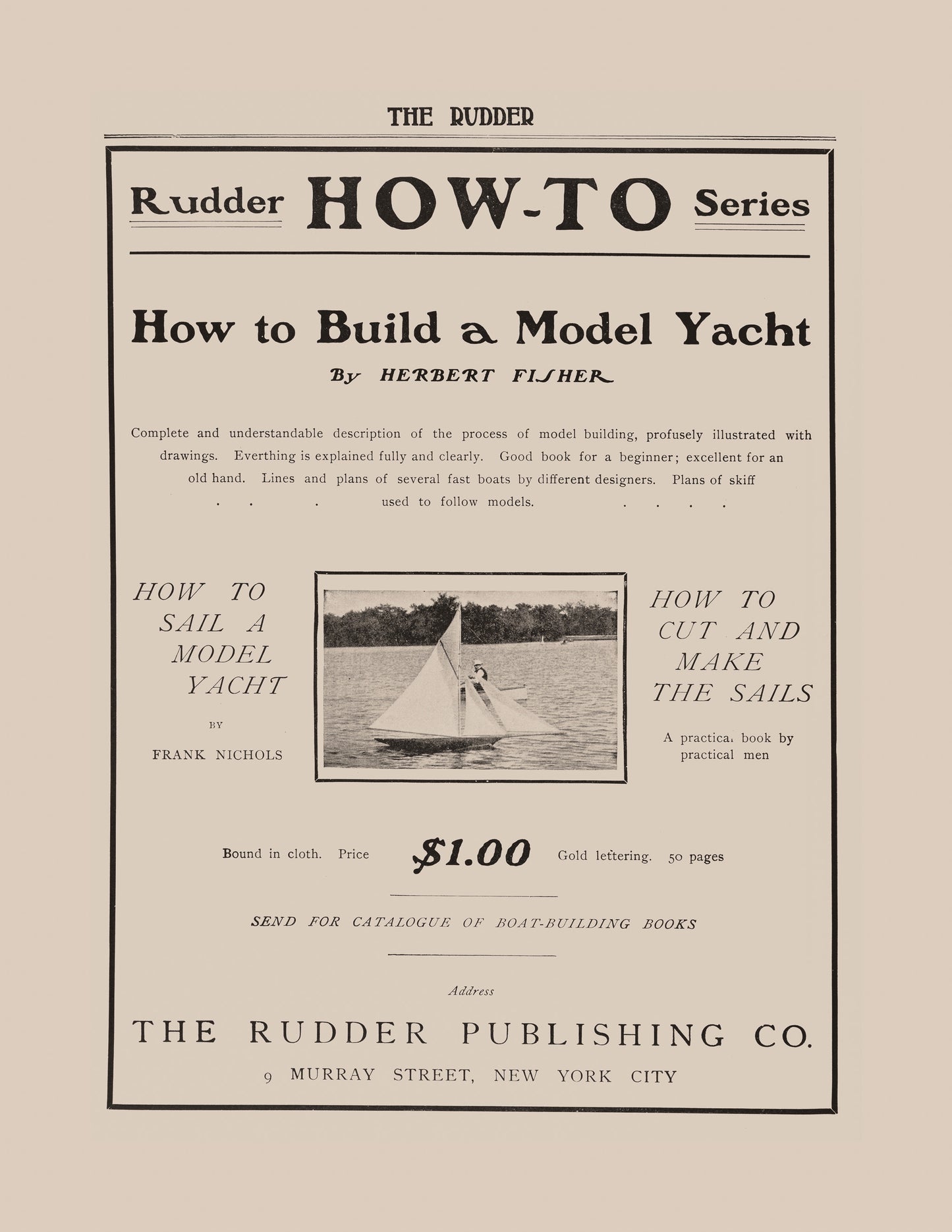 How To Build A Model Yacht (Vintage Ad)
