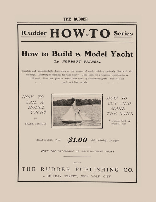How To Build A Model Yacht (Vintage Ad)