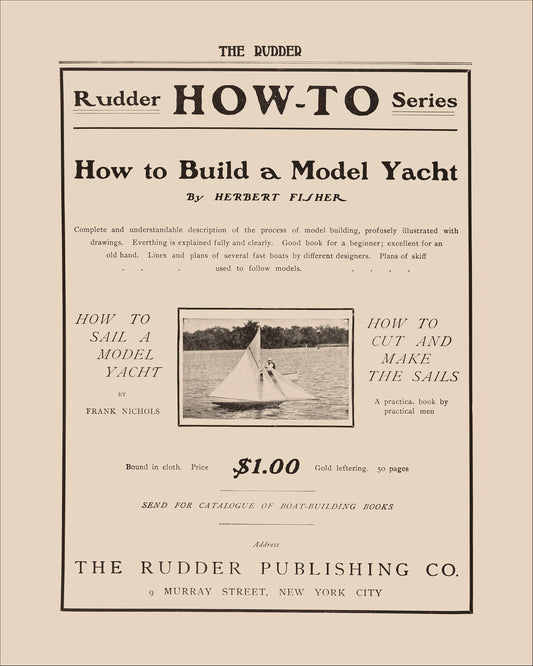 How To Build A Model Yacht (Vintage Ad)